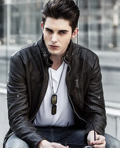 Miniatura 3 de CHOUYATOU - Chaqueta de piel sintética para hombre