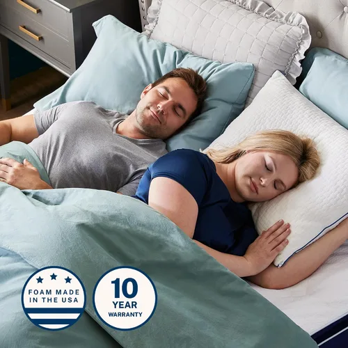 Miniatura 6 de Sleep Innovations Skyler - Colchón de espuma viscoelástica de gel refrescante de 12 pulgadas, parte superior de almohada de relleno de fibra