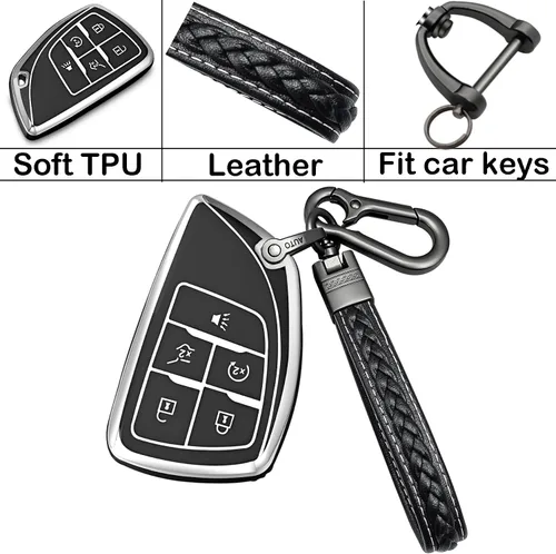 Miniatura 6 de Funda protectora para llavero Chevrolet de TPU, compatible con GMC Silverado 1500 Sierra 2023 2024 2025, 2500HD 3500HD, llave inteligente remota