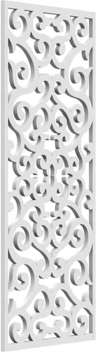 Miniatura 117 de Eveline - Paneles decorativos de pared de madera con calado, 13 3/8 pulgadas de ancho x 34 3/8 pulgadas de alto x 3/8 de alto, roble rojo rojo