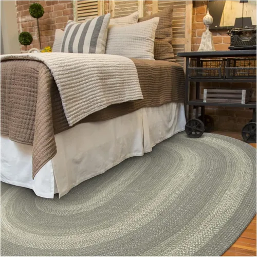 Miniatura 33 de Homespice Alfombras de Área Ovaladas Trenzadas de Yute Denim Azul de 8x10 pies para Sala de Estar, Dormitorio y Comedor. Apto para Mascotas. Estilos