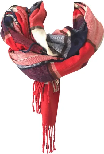 Miniatura 20 de NY GOLDEN FASHION Bufanda de invierno de gran tamaño para mujer, diseño de tartán escocés, a cuadros, con tacto de cachemira