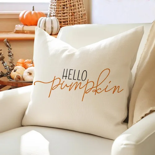 Miniatura 3 de RABUSOFA Fundas de Almohada de Otoño 18x18 Pulgadas, Almohadas Decorativas de Otoño Hello Pumpkin, Funda de Cojín para Exteriores de Acción