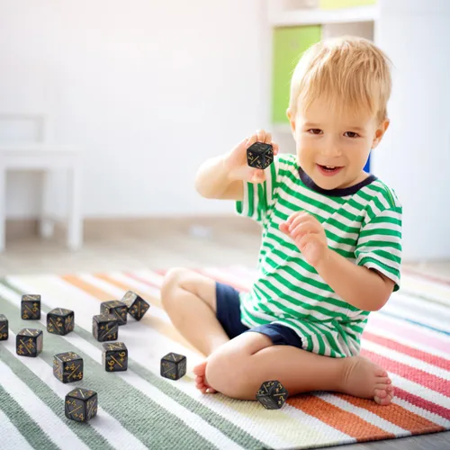 Miniatura 3 de Toddmomy Juego de contadores de dados de 24 piezas de acrílico de 0.62 pulgadas más fichas de dados para juegos de cartas, accesorios