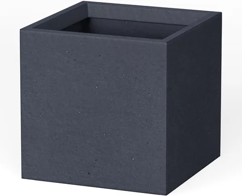 Miniatura 10 de Kante Maceta cuadrada de hormigón de 10 pulgadas para exteriores, interiores, patio, jardín, maceta grande con orificio de drenaje y tapón de goma
