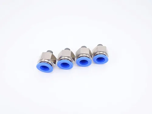 Miniatura 8 de Accesorio de conexión de empuje 5/32" Tubo OD x 10-32 UNF rosca macho, Conectores neumáticos de aire y agua de empuje rápido rectos para macho