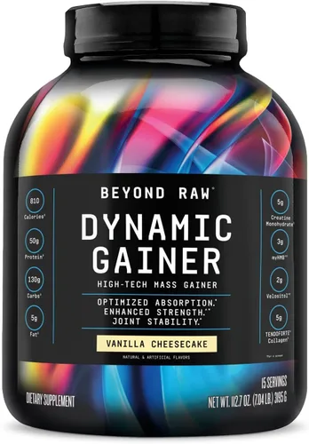 BEYOND RAW Ganador dinámico | Ganador de masa de alta tecnología | Absorción optimizada, fuerza mejorada y estabilidad articular | Pastel de queso