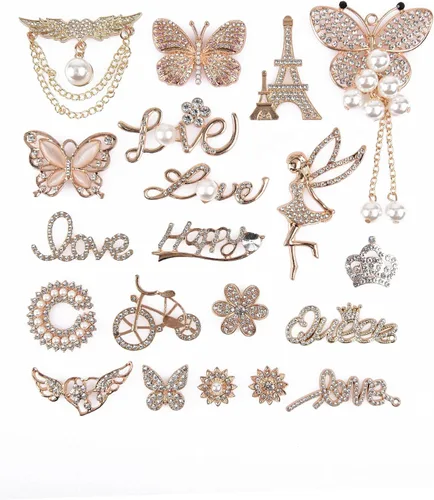 Miniatura 2 de Bling Jewelry - Abalorios de zapatos de diamantes esmaltados para decoración de zapatos con cadenas accesorios para zuecos para niñas y mujeres