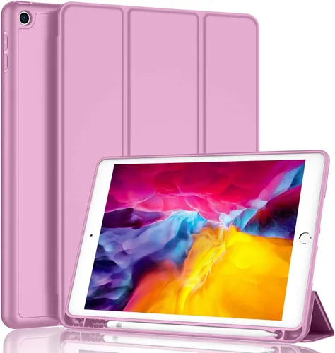 Miniatura 9 de iMieet Funda para iPad 9.7 (modelo 2018/2017, 6ª/5ª generación), funda inteligente con soporte para lápiz y parte trasera de silicona suave de piel