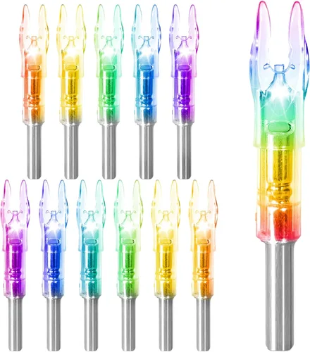 Miniatura 8 de 6/12 PCS S Lighted Nocks for Arrows .244"/6.2mm Inside Diameter Lighted Arrow Nocks for Archery Hunting