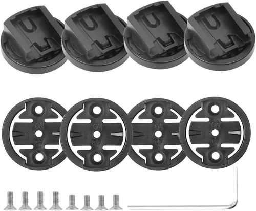 Miniatura 9 de Soporte de bicicleta para Bryton – [Paquete de 4] Adaptador de montaje compatible con Bryton Out Front Cycling Computer Mounts, base de repuesto