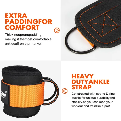 Miniatura 4 de Bandas de resistencia para entrenamiento, bandas de resistencia de tobillo, bandas de terapia física para entrenamiento de fuerza, yoga, pilates