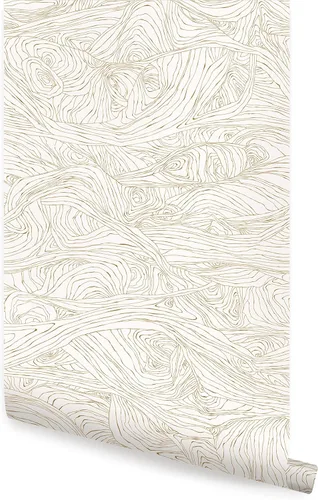 Miniatura 6 de Papel tapiz autoadhesivo de ondas de grano de madera (una sola hoja, 2 x 9 pies, gris)