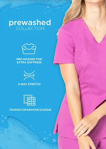 Miniatura 7 de Landau Pantalones médicos prelavados de 6 bolsillos elásticos para mujer 2024
