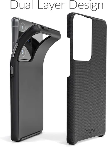 Miniatura 4 de Crave para Galaxy S21 Ultra Funda, Funda de doble capa con protección a prueba de golpes para Samsung Galaxy S21 Ultra 5G (6.8 pulgadas) - Negro
