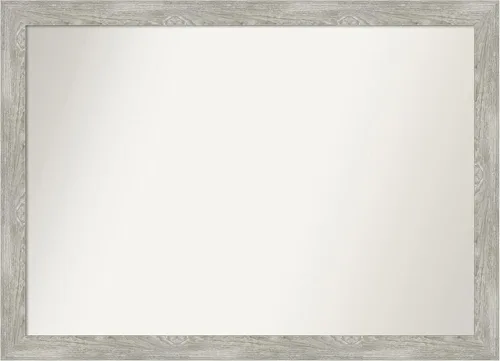 Miniatura 162 de Amanti Art Espejo de baño gris para sobre el fregadero, 31 x 48 pulgadas, espejo de tocador rectangular estrecho de color gris, marco de madera