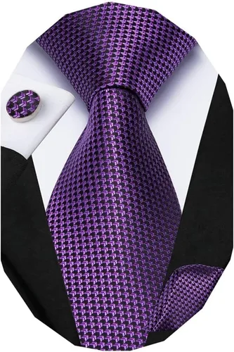 Miniatura 248 de Dubulle Corbata tejida de cachemira para hombre y gemelos de pañuelo para hombre, conjunto de gemelos para boda formal y negocios