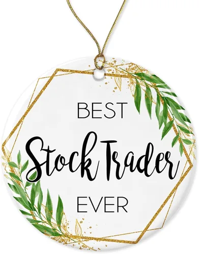 Adorno de Navidad de Stock Trader – Regalo de Navidad para el comerciante de acciones – El mejor comerciante de acciones del mundo – El mejor