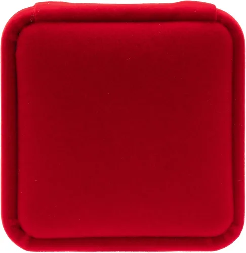 Miniatura 3 de Caja de regalo clásica de terciopelo para collar colgante (rojo y negro)