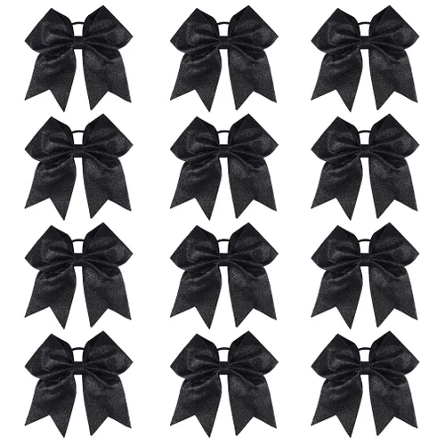 Miniatura 21 de DEEKA 12 lazos grandes de 8 pulgadas, dos tonos, para cola de caballo, hecho a mano para adolescentes y niñas, animadoras de sóftbol, deportes