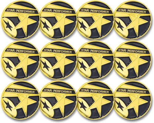 Miniatura 10 de SHOP AWARDS AND GIFTS Enamel Lapel Pins for Students Appreciation Reward Teacher Supplies Employees, Pack of 12, 3/4 Inch