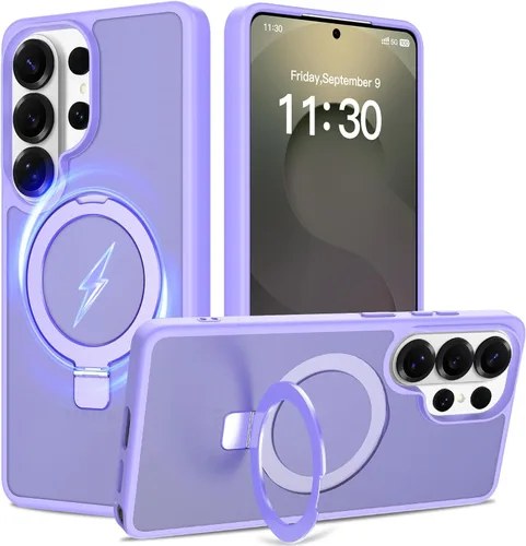 Miniatura 56 de Funda con soporte ultra magnético para iPhone 17 Pro Max [protección militar contra caídas] [compatible con MagSafe] a prueba de golpes, translúcida