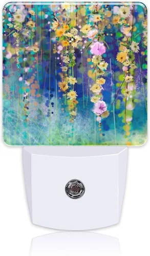 Miniatura 28 de Luz nocturna con colibríes y mariposas azules, enchufe de pared con sensor de atardecer a amanecer, linda luz nocturna para niñas, niños, mujeres