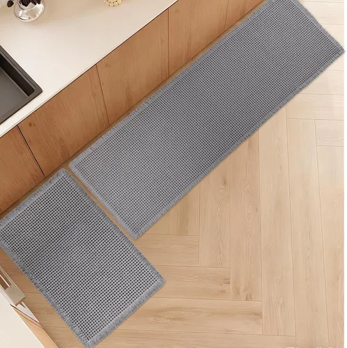 Miniatura 24 de Alfombra de Baño de Lujo tipo Waffle, Súper Absorbente Antideslizante, Alfombras de Baño Bohemias, Ultra Suaves y Cómodas, Lavables a Máquina