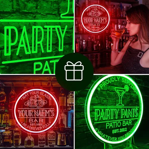 Miniatura 8 de Letrero de neón personalizado para bar en casa para decoración de pared de cueva de hombre, luz de neón LED con nombre personalizado con control
