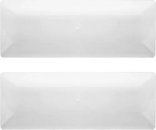 Miniatura 7 de Party Essentials N156621 - Bandejas elegantes de plástico para aperitivos/servir, 15.75" x 6", transparente, paquete de 6