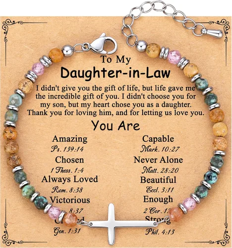 Miniatura 12 de TONY & SANDY Pulsera de cruz cristiana para mujer, regalo de San Valentín para ella, regalo de confirmación de bautismo, Pascua, regalo único