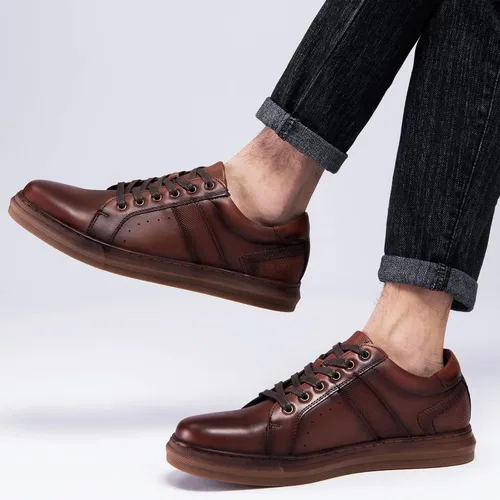 Miniatura 5 de Zapatos deportivos Oxford casuales para hombre, zapatos Oxford de cuero elegantes para caminar, para comodidad diaria, trabajo y ocio