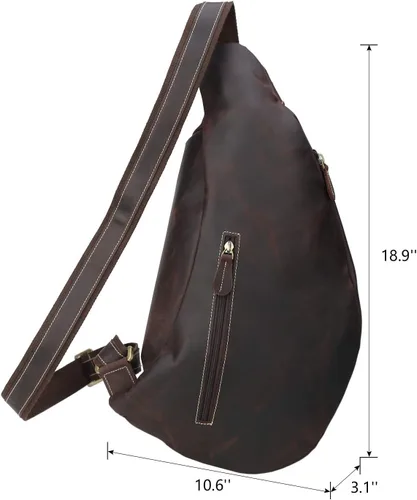 Miniatura 5 de Polare - Mochila táctica de cuero de grano completo para acampar al aire libre