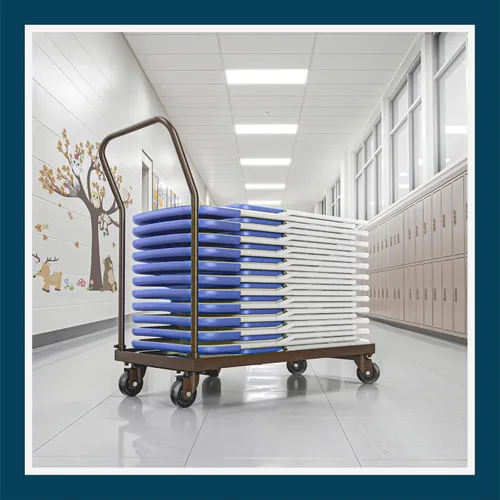 Miniatura 13 de OEF Furnishings OEFDY700/800 - Carrito de acero resistente de grado comercial con ruedas