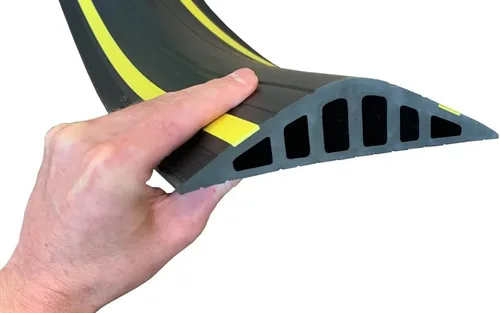 Miniatura 2 de Kit de umbral de barrera de inundación para puerta de garaje de 1 ½ pulgadas de alto (18 pies 3 pulgadas), PVC flexible, kit completo incluye 3