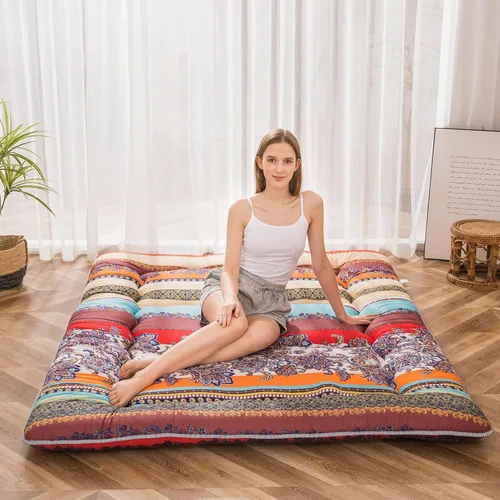 Miniatura 12 de MAXYOYO - Colchón de piso japonés, colchón tipo futón, colchón de tatami grueso, plegable, enrollable, colchón para niños y niñas, para dormitorio