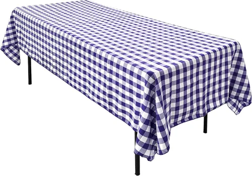 Miniatura 40 de AK TRADING CO. Mantel rectangular de poliéster de 60 x 102 pulgadas, fabricado en Estados Unidos, resistente a las arrugas, ignífugo, duradero
