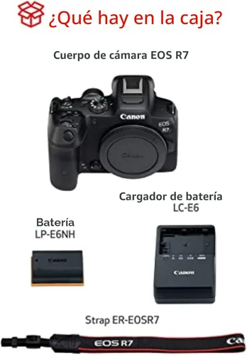 Miniatura 10 de Canon Cámara sin espejo EOS R7 (solo cuerpo), cámara híbrida, sensor CMOS de 32.5 megapíxeles (APS-C), video 4K, para deportes, acción, creadores