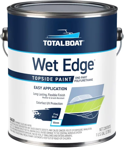 Miniatura 13 de TotalBoat Wet Edge Topside Pintura Marina de Poliuretano Premium Recubrimiento para Barcos, Casas Rodantes, Molduras Exteriores, Fibra de Vidrio