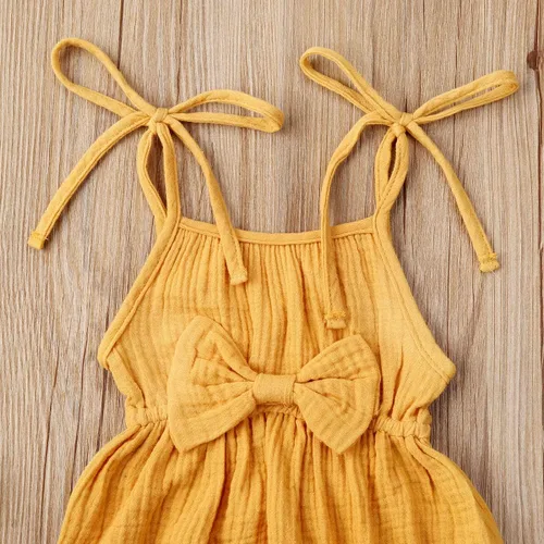 Miniatura 5 de Mubineo Mono de algodón con cordón de lino y algodón para bebés y niñas