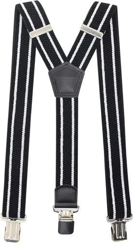 Tirantes elásticos de alta calidad con espalda en Y para hombre perfectos de 15 pulgadas de ancho para el estilo de trabajo clips formales fuertes y