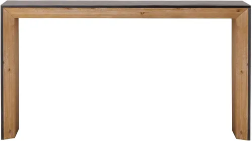 Miniatura 9 de Mesa consola de madera de 59 pulgadas para entrada, moderna mesa de sofá detrás del sofá con mesa espaciosa, mesas de sofá de granja para sala
