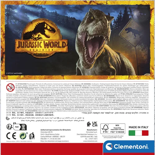 Miniatura 3 de Clementoni Supercolor Jurassic World Dominion 80512 - Rompecabezas de 104 piezas para niños de 6 años, fabricado en Italia, multicolor