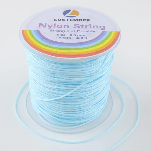 Miniatura 7 de 0.8mm de cuerda de nailon, cuerda fuerte para pulseras, cordón de nailon duradero para fabricación de joyas, pulseras, ensartado de cuentas