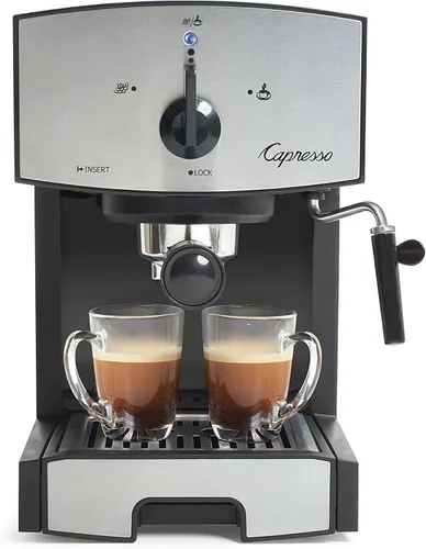 Miniatura 2 de Capresso 117.05 Bomba de acero inoxidable Máquina de café expreso y capuchino EC50, negro/inoxidable
