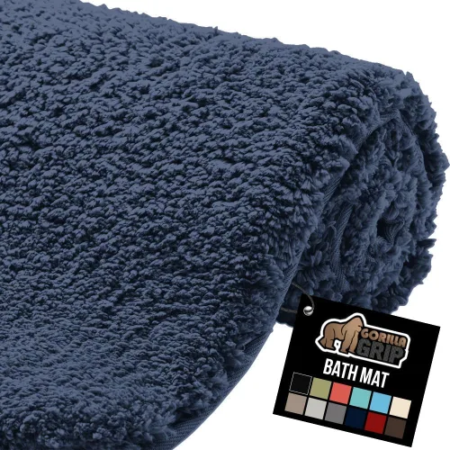 Miniatura 22 de GORILLA GRIP Alfombras de baño, ultra suaves, absorbentes, de felpa gruesa, lavables a máquina, microfibra de secado rápido, tapetes para ducha