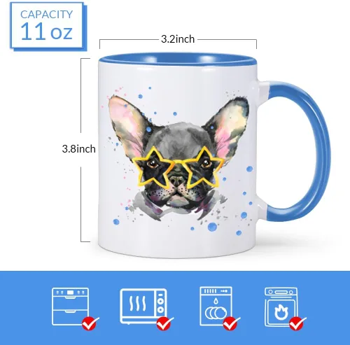 Miniatura 3 de Taza de café personalizada con imagen, texto y nombre, tazas personalizadas por ambos lados de 11 onzas, taza de café personalizada regalos