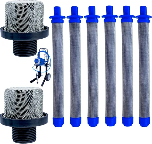 Miniatura 16 de (5+7+7) Juego de filtros de pulverización sin aire 246385 246384 287032 compatible con Graco 390 395 490 495 595 595 3400 piezas de pulverizador sin