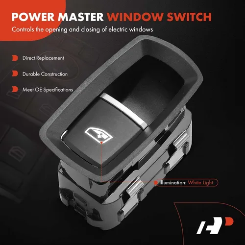 Miniatura 3 de A-Premium Interruptor de ventana eléctrico compatible con Porsche 911 2012 2013 2014 2016, Cayenne 2011-2016, compatible con Panamera 2010-2016