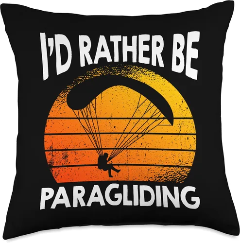 Miniatura 5 de Funny Paragliding Equipment Paragliding Gifts I'd Rather Be - Almohada de parapente, 16 x 16 pulgadas, multicolor